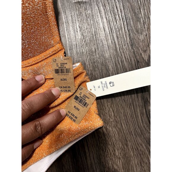 PINK Victoria Secret Shimmer Push Up Demi Bikini Size XL - Picture 3 of 7